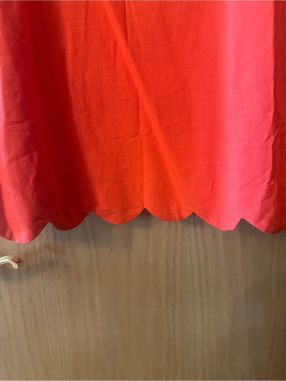 kate spade Sleeveless Scallop-Hem Camisole Dress in Bright Coral